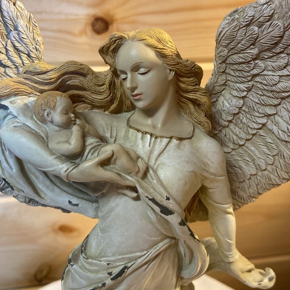 Angel with baby - statue - Picture 1 of 6